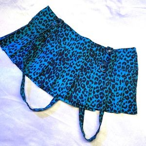 Lip Service Blue Leopard Mini Skirt
